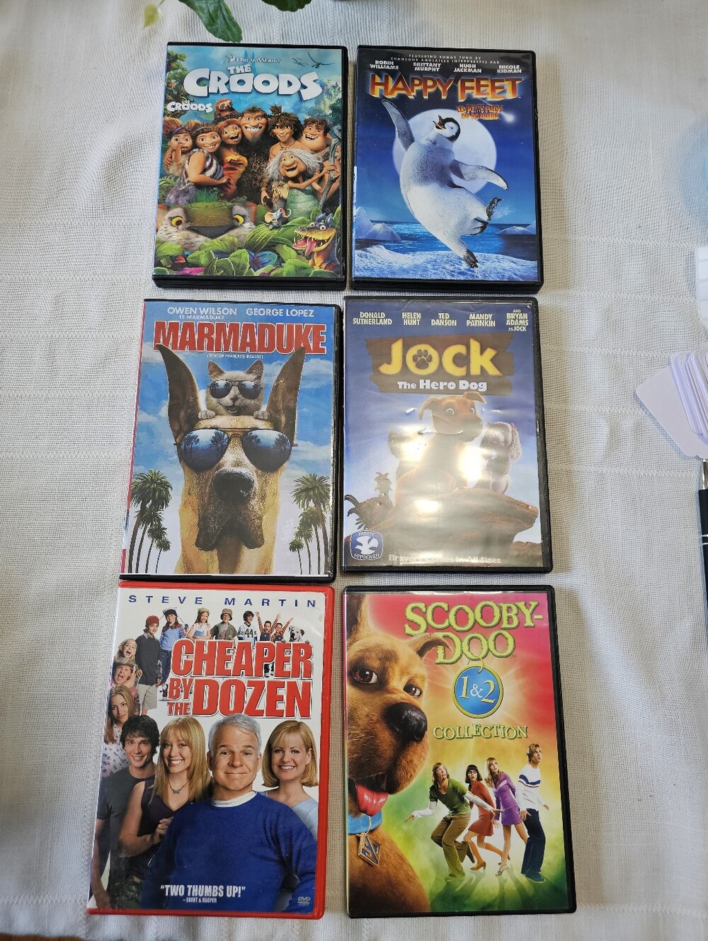 Assorted Kids Movie DVD Collection (6)